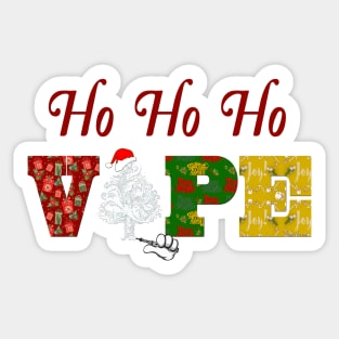 Ho HO Ho VAPE  Vapers Christmas Sticker